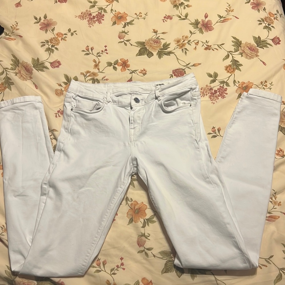 Zara white skinny jeans